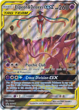 ポケモンカードゲーム Espeon & Deoxys GX SM240 TAG TEAM Espeon & Deoxys GX SM240 Promo Tag Team Pokémon Card Vibrant