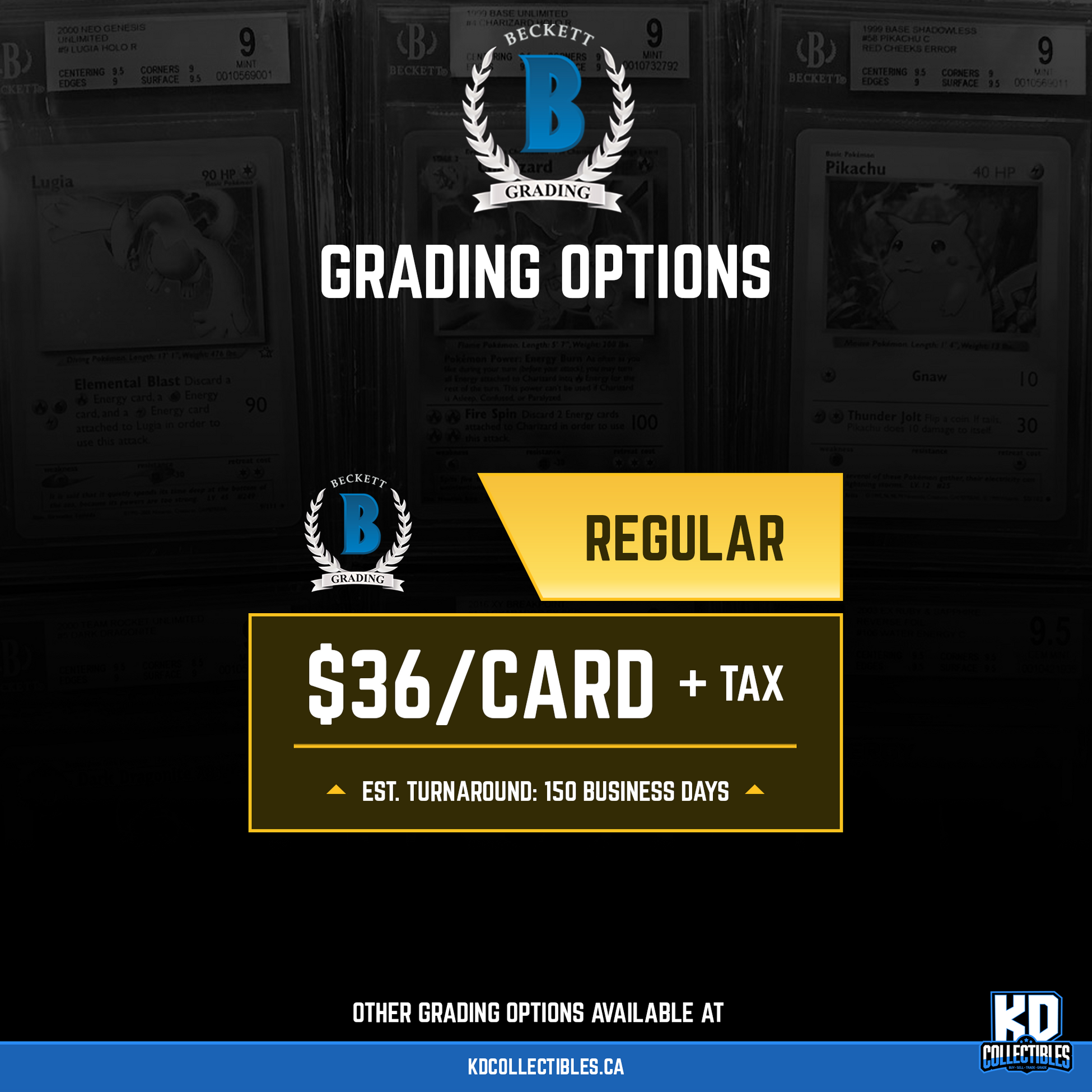 Grading Prices KD Collectibles Ltd