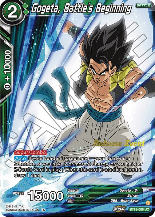 Gogeta, Battle's Beginning (Fighter's Ambition Holiday Pack) (BT19-086 – KD  Collectibles Ltd